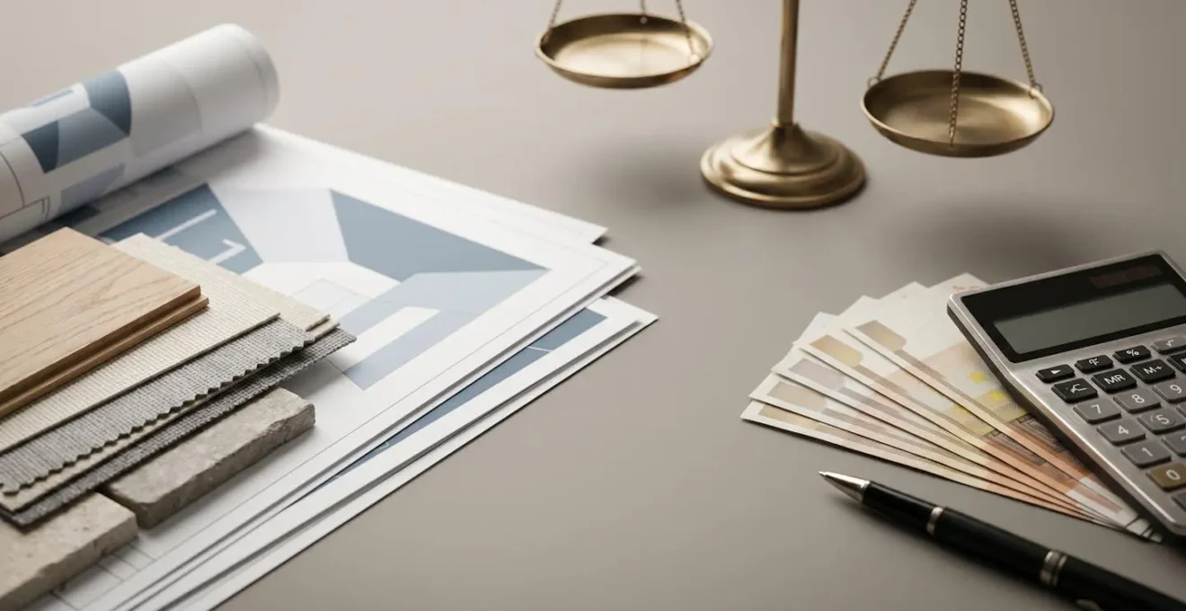 Conceptual representation of insurance settlement choices showing financial documents and decision-making elements