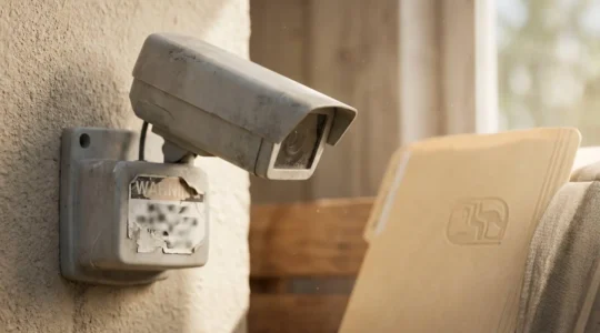 Security camera deterrent and home insurance policy implications