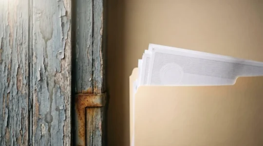 Close-up view showing property damage documentation and security protection concepts in insurance context